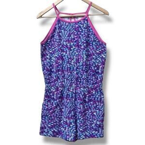 Vineyard Vines Target Girls Romper XL 14/16 Navy Cotton Whale Print Sleeveless